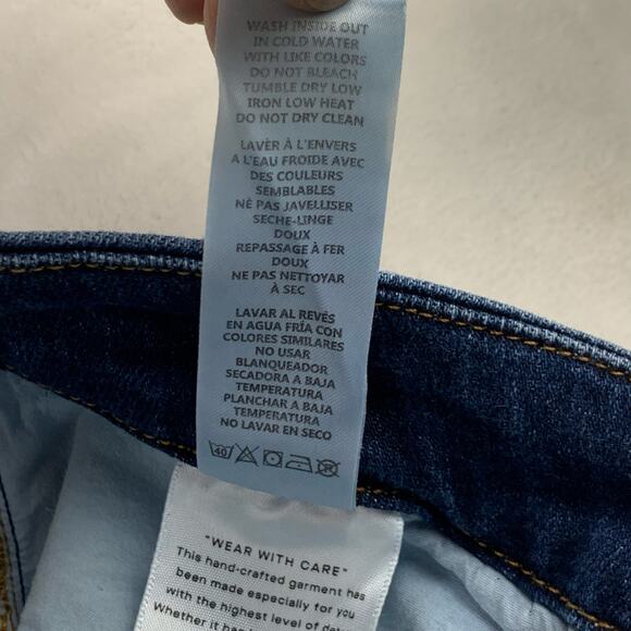 NWT Good American Jeans Good Legs Cropped Mini Boot Womens 15 Stretch Distressed - Picture 16 of 16